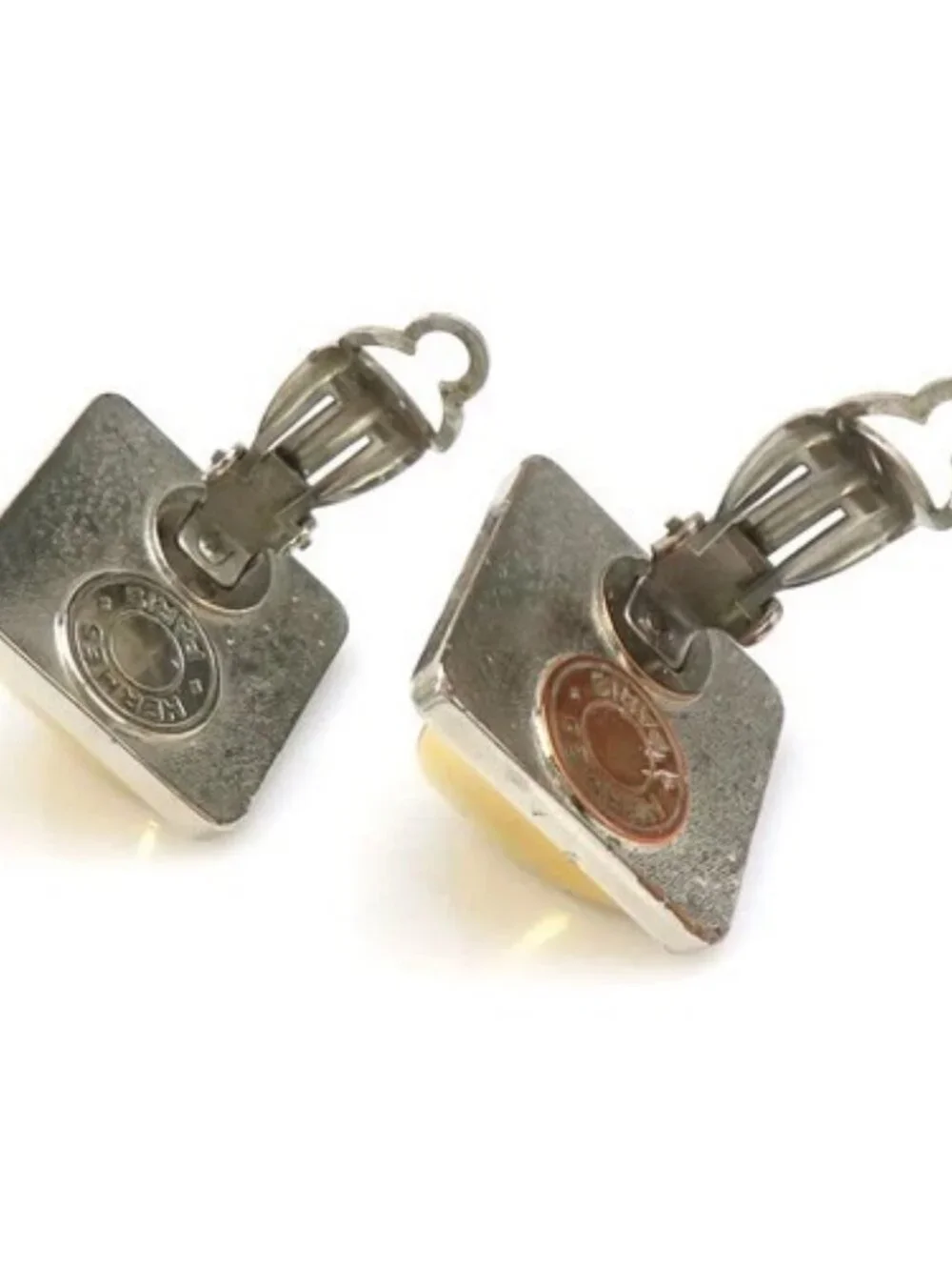 Auth HERMES Earrings Gold/Silver Metal - h32028a - Picture 6 of 15